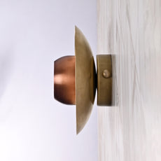 Mid-Century Modern Perforated Dome Wall Sconce | Customizable Brass Fixture for Soft Ambient Glow - 32621