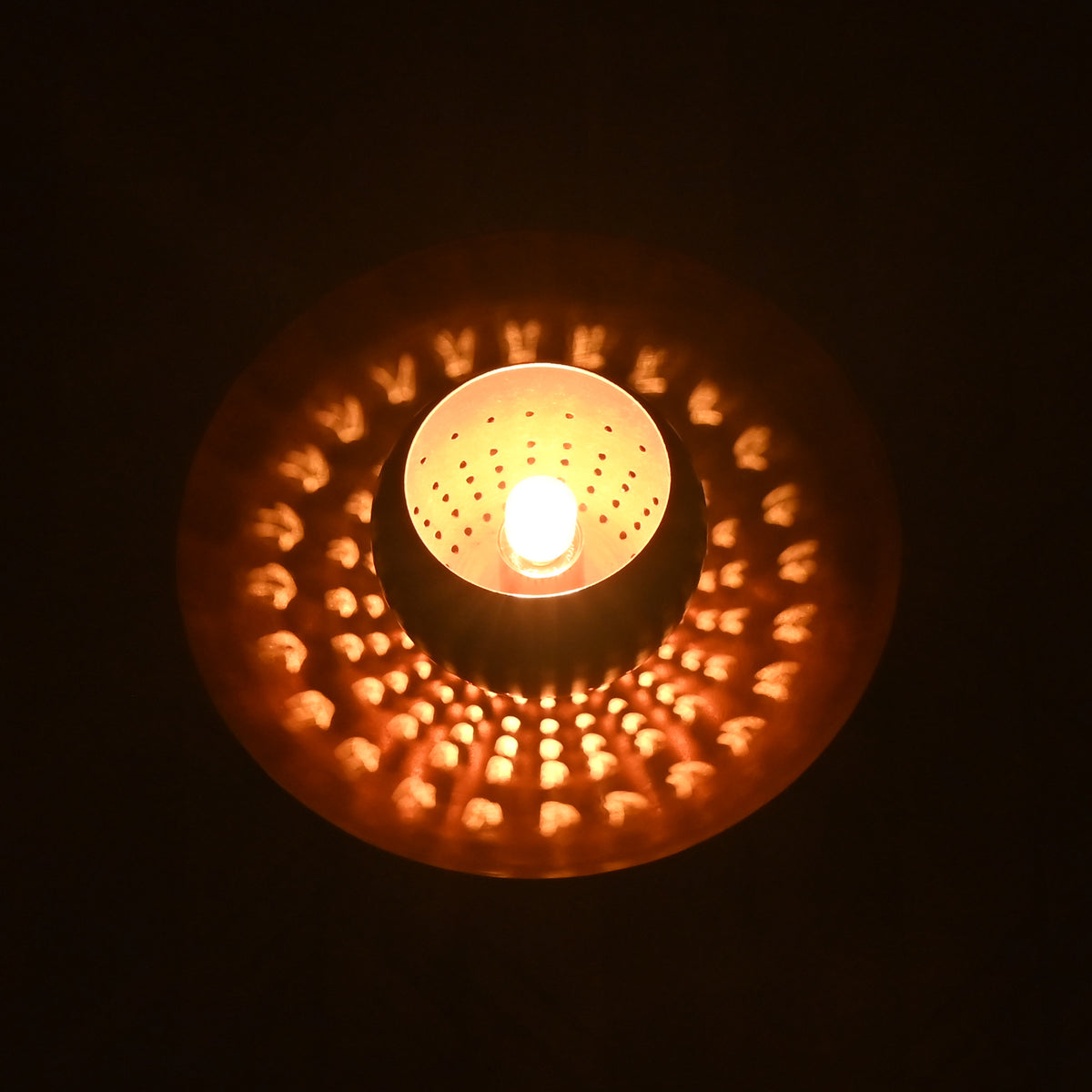 Mid-Century Modern Perforated Dome Wall Sconce | Customizable Brass Fixture for Soft Ambient Glow - 32621