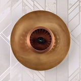 Mid-Century Modern Perforated Dome Wall Sconce | Customizable Brass Fixture for Soft Ambient Glow - 32621