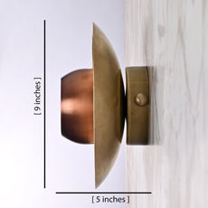 Mid-Century Modern Perforated Dome Wall Sconce | Customizable Brass Fixture for Soft Ambient Glow - 32621