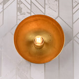 Mid-Century Modern Bowl Wall Sconce | Customizable Brass Fixture for Hallway, Vanity, or Accent Use - 32622