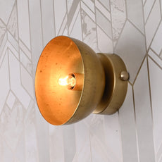 Brass Leaf Studio - Brass Wall Sconce, Mid Century Minimal Industrial Brass Made Bulb Holder