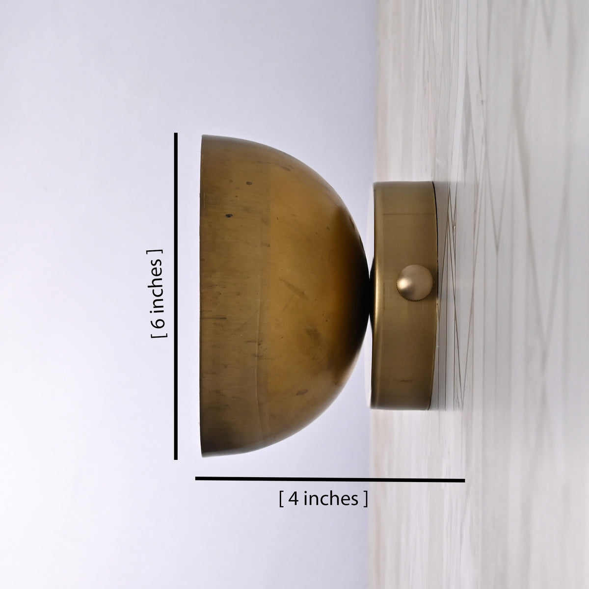 Mid-Century Modern Bowl Wall Sconce | Customizable Brass Fixture for Hallway, Vanity, or Accent Use - 32622