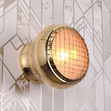Bold Industrial Glow with a Vintage Brass Mesh Accent by Brass Leaf Studio 32624
