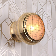 Bold Industrial Glow with a Vintage Brass Mesh Accent by Brass Leaf Studio 32624
