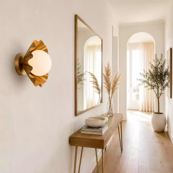 Paris Bloom - Ruffle Wall Sconce - 8" - 32637