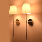 Milan White Shade Chrome Rod Wall Sconce – 1 Light – 24 Inch – Model 32666