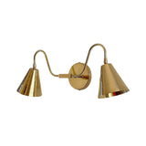 Aurora Modern Polished Nickel Double Arm Wall Sconce – 2 Light – 20 Inch – Model 32688