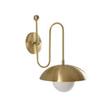 Aurora Modern Brass Dome Wall Sconce – 1 Light – 15 Inch – Model 32692