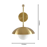 Aurora Modern Brass Dome Wall Sconce – 1 Light – 15 Inch – Model 32692