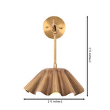 Siena Petalia – Scalloped Brass Wall Sconce – 1-Light – 10" x 13"