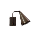 Milan Scalloped Cone Wall Sconce – Curved Arm – 10 Inch – Model 32794