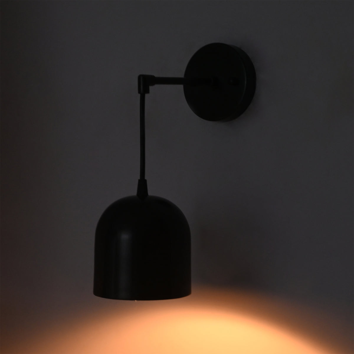 Harlow Modern Black Dome Wall Sconce – Single Light – 13 Inch – Model 32796