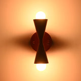 Vera Red Solid Brass Double Cone Wall Sconce 32983