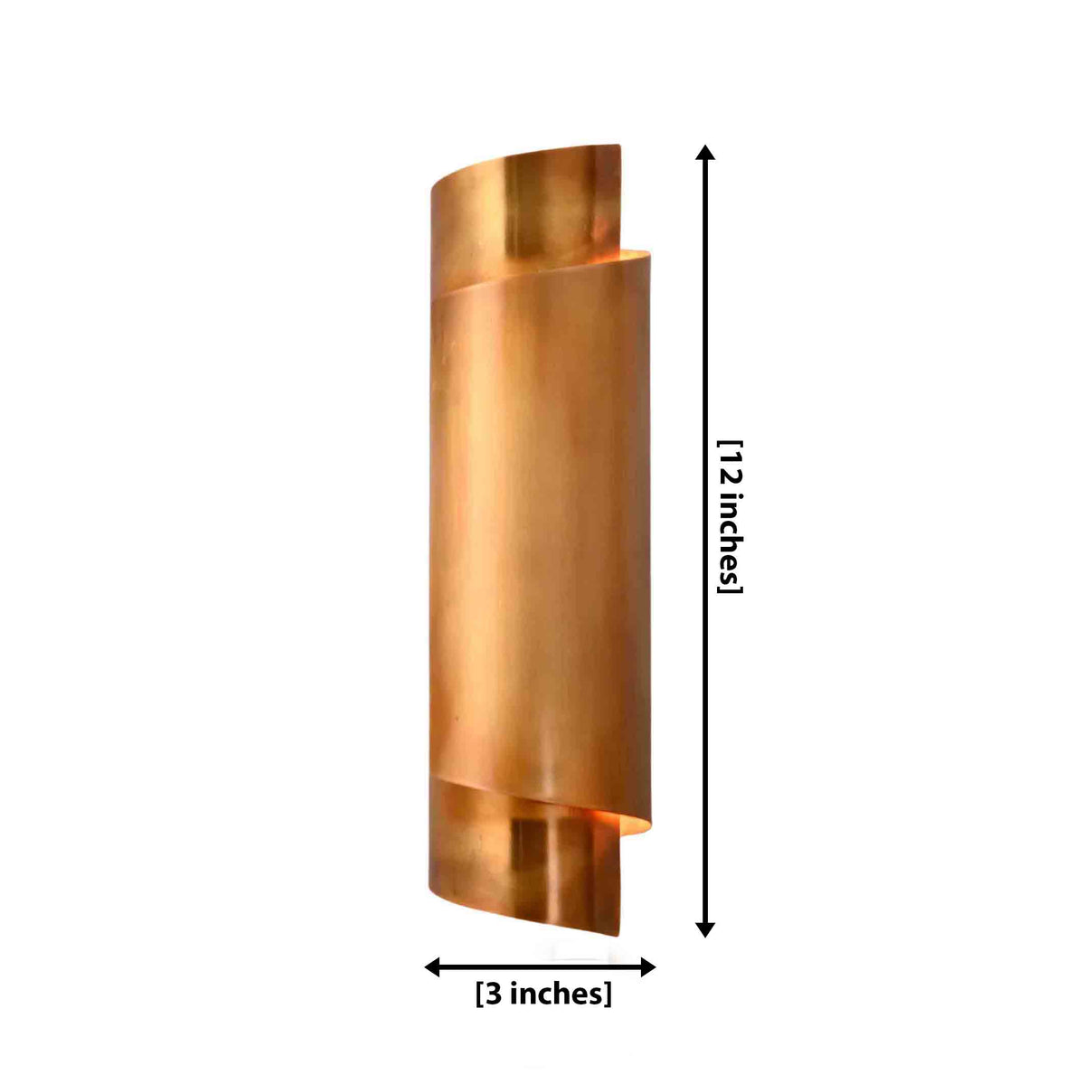 Arcus Brass Ribbon Wall Sconce – Tall Up Down Wall Light – Model 32992