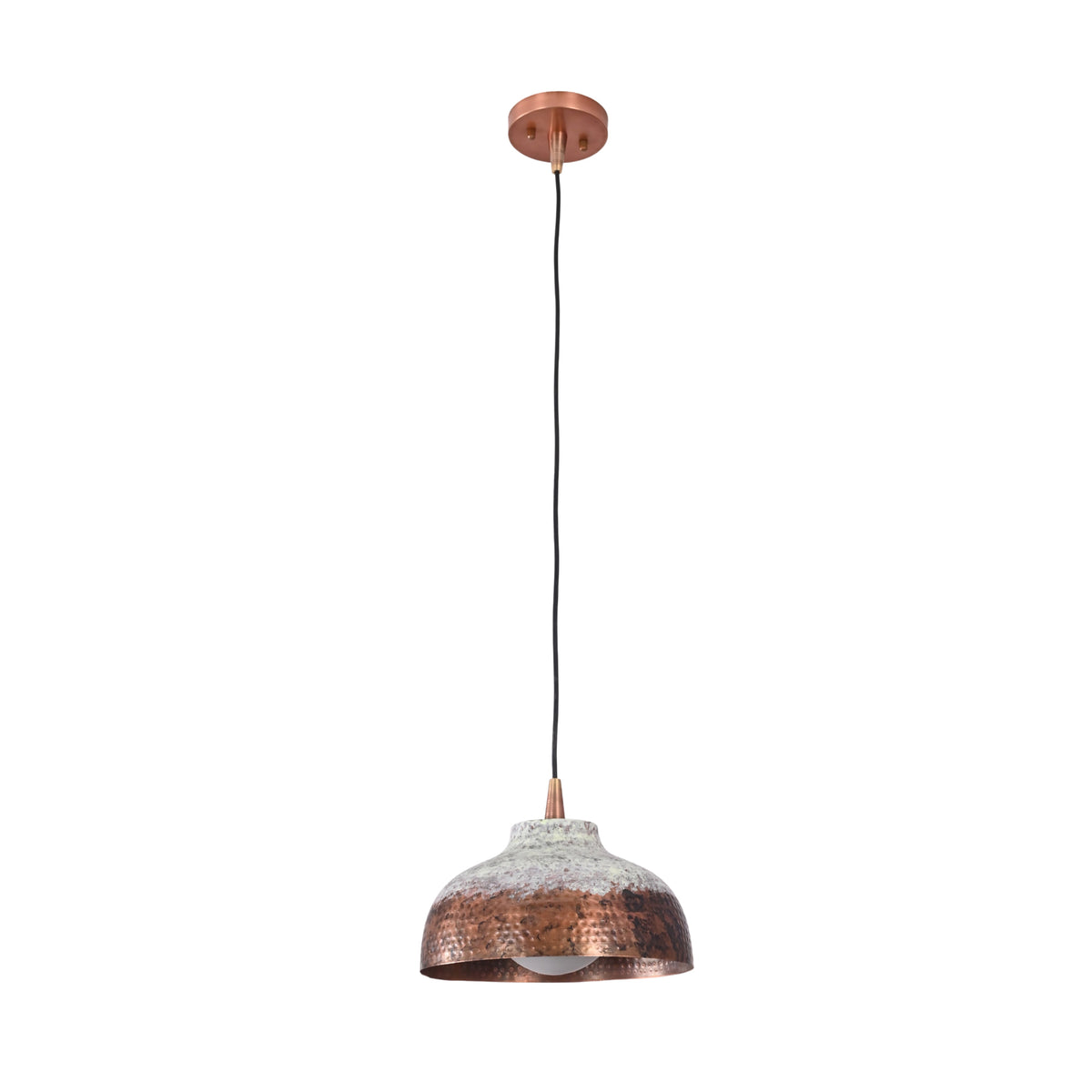 Luna Artisan Hammered Copper Pendant Light – 12 Inch – Model 33203