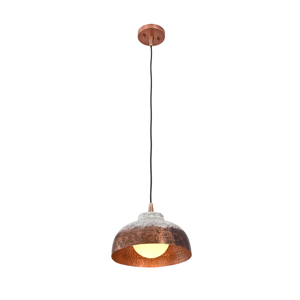 Luna Artisan Hammered Copper Pendant Light – 12 Inch – Model 33203