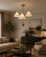 Sutton Modern Multi-Cone Chandelier – 3 Lights – 32 Inch – Model 33208