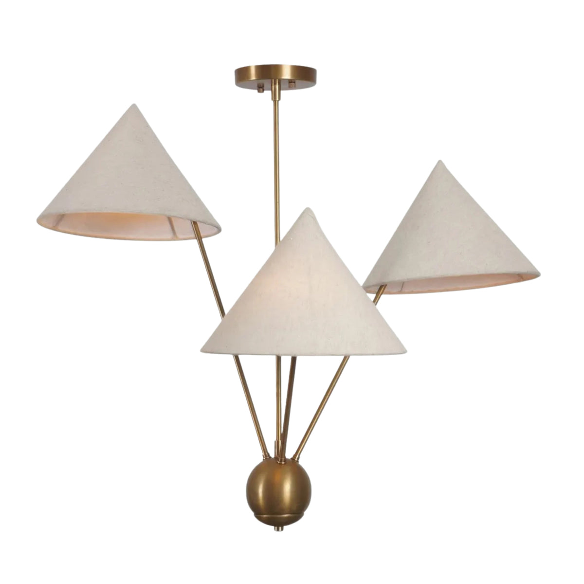 Sutton Modern Multi-Cone Chandelier – 3 Lights – 32 Inch – Model 33208