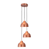 Siena Cascade – Hammered Copper Pendant Chandelier – 3-Light – 16" x 48" – 33221
