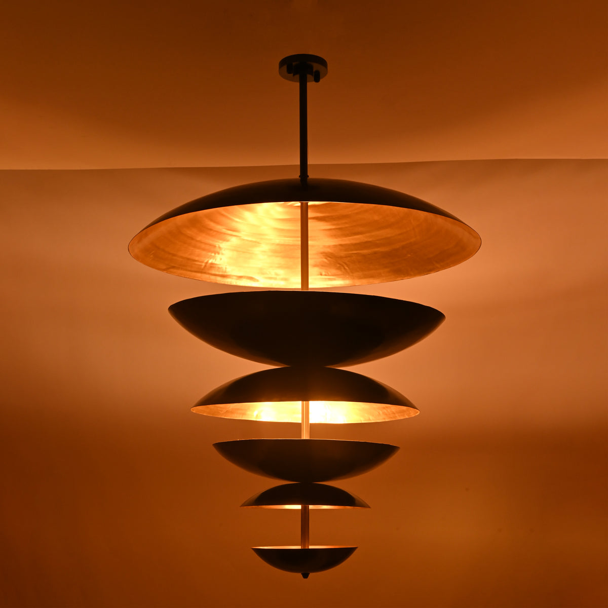 Berlin Cascade  -  Large 42" Uplifting Pendant Chandelier - 14 Lights - 33246