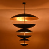 Berlin Cascade  -  Large 42" Uplifting Pendant Chandelier - 14 Lights - 33246