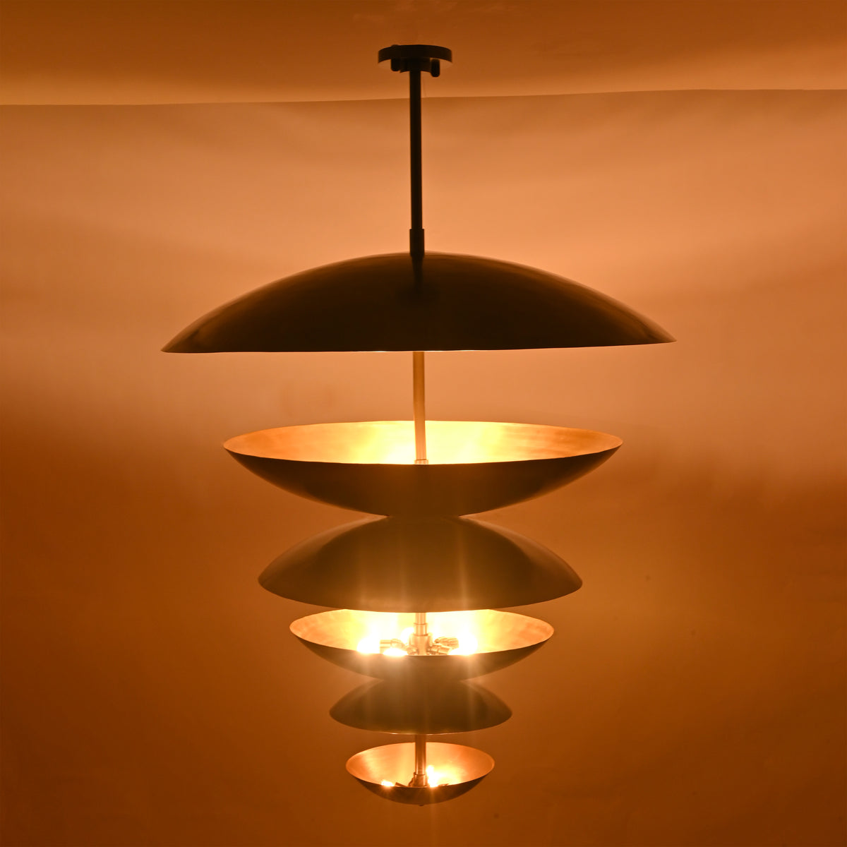 Berlin Cascade  -  Large 42" Uplifting Pendant Chandelier - 14 Lights - 33246