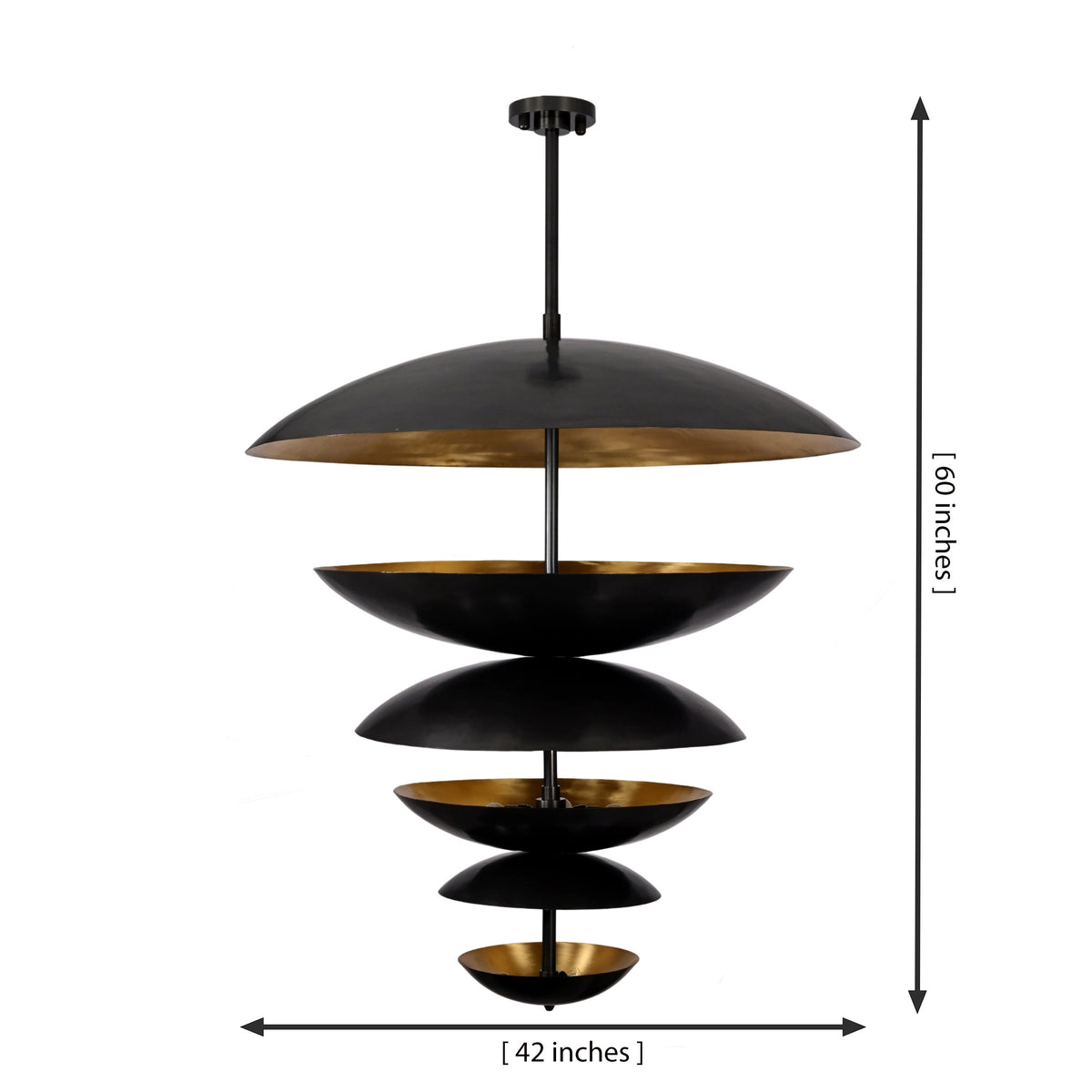 Berlin Cascade  -  Large 42" Uplifting Pendant Chandelier - 14 Lights - 33246
