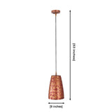 Red Copper Patterned Pendant Lamp – Kitchen Island Dining Ceiling Light – Model 33304