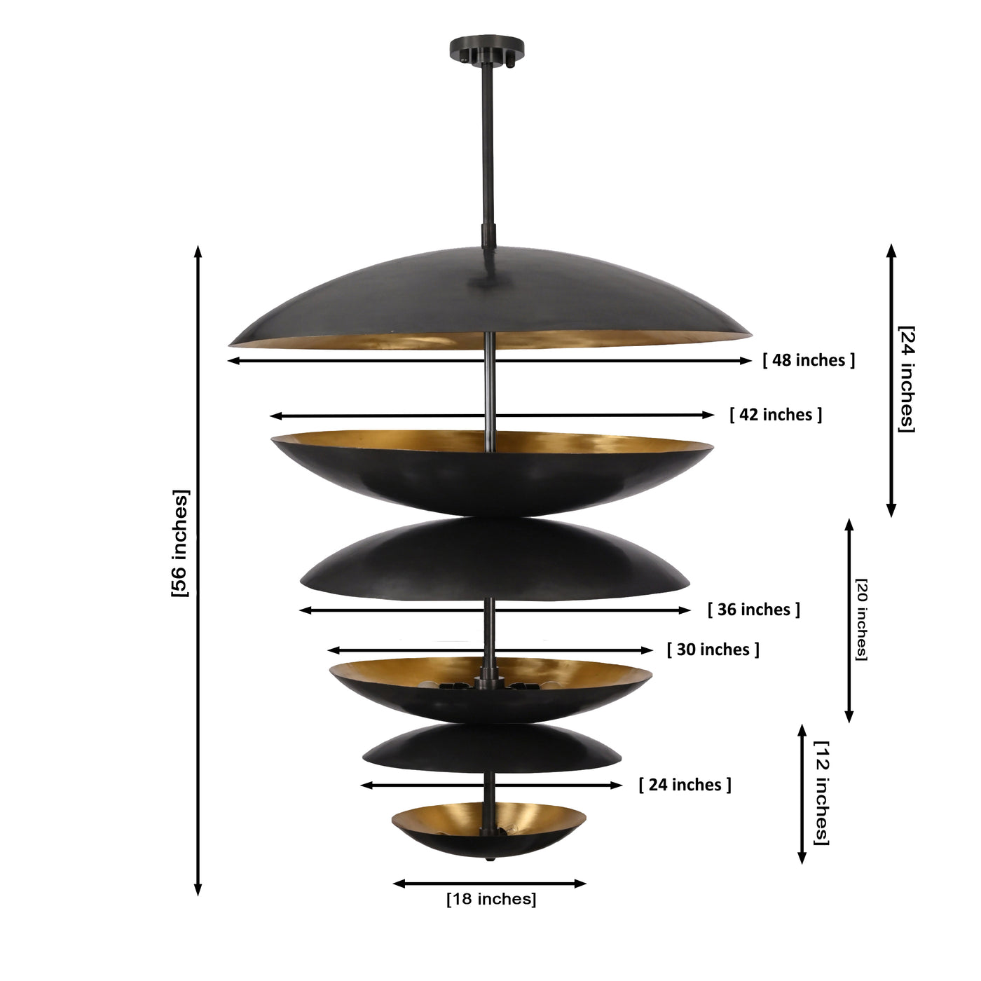 This is a custom payment listing created for the purchase of two custom lighting 6 Tier Brass Dome Disc Chandelier (33342) + Oslo Dining Light with Milky White Glass Bowls (32338)