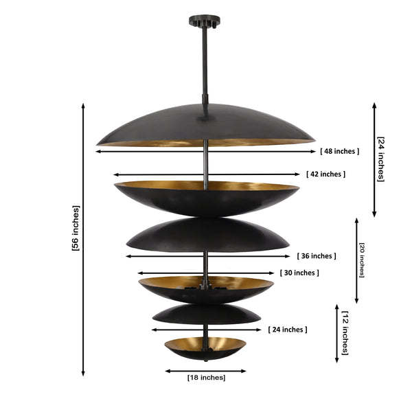 This is a custom payment listing created for the purchase of two custom lighting 6 Tier Brass Dome Disc Chandelier (33342) + Oslo Dining Light with Milky White Glass Bowls (32338)