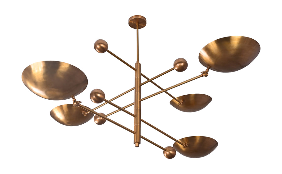 This is a custom payment listing created for the purchase of two custom lighting 6 Tier Brass Dome Disc Chandelier (33342) + Oslo Dining Light with Milky White Glass Bowls (32338)
