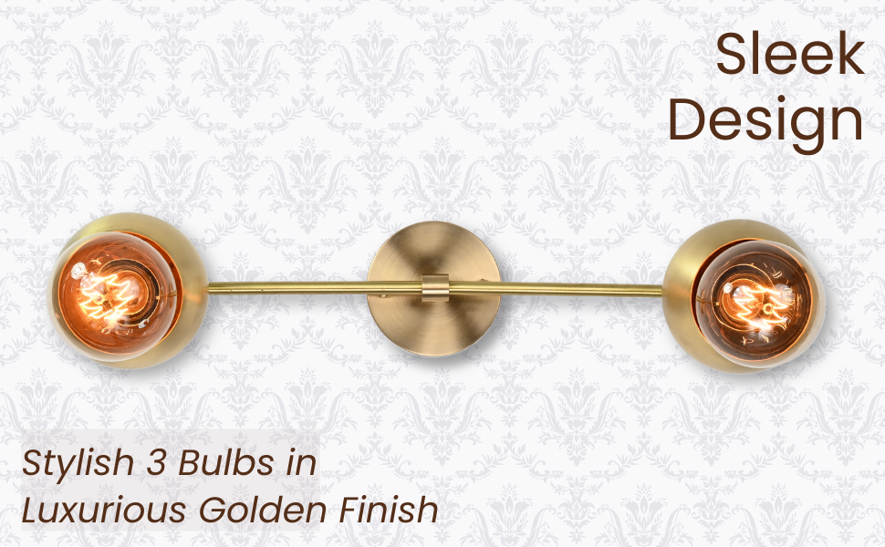 Contemporary Globe Brass Wall Sconce | Customizable Minimalist Design Fixture for Modern Interiors - 32529