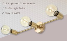 Minimalist Linear Brass Wall Sconce | Customizable Modern Accent Fixture for Contemporary Interiors - 32521