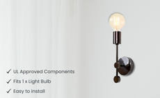 Vintage Minimalist Brass Wall Sconce | Customizable Vertical Light Fixture for Chic Interiors - 32534