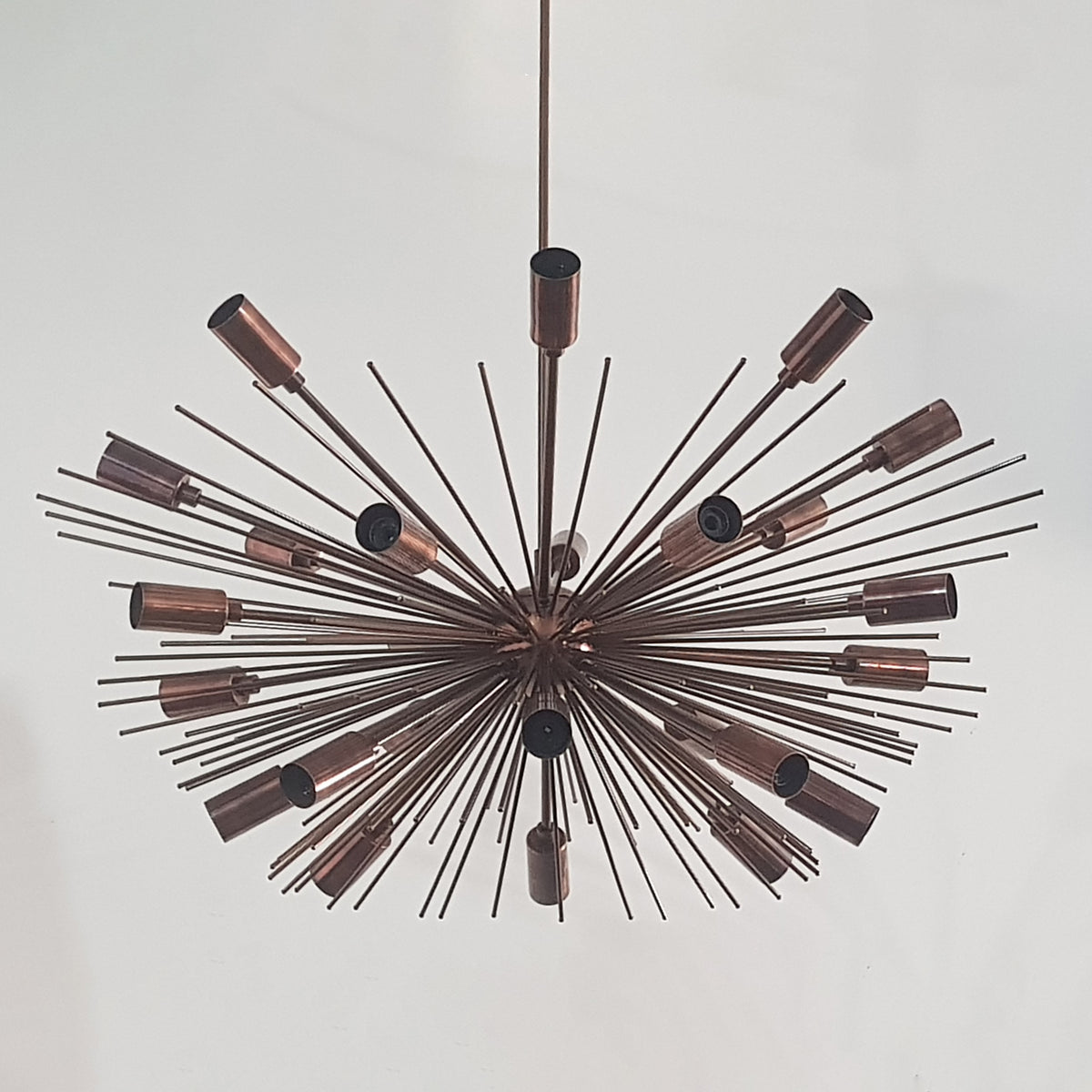 Modern Sputnik Chandelier Light | Customizable Brass Pendant Lamp | Mid Century Modern Ceiling Light Fixture | Industrial Statement Lighting - 32122