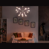 Customizable Sputnik Chandelier | Modern 12-Light Ceiling Lamp | Industrial Brushed Metal Light Fixture Handmade Lighting - 32128