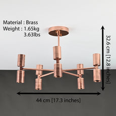5 Arms Brass Sputnik Chandelier 17