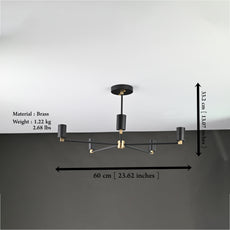 5 Arm Brass Sputnik Chandelier 23