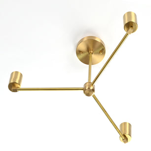 3 Arm Brass Chandelier 16