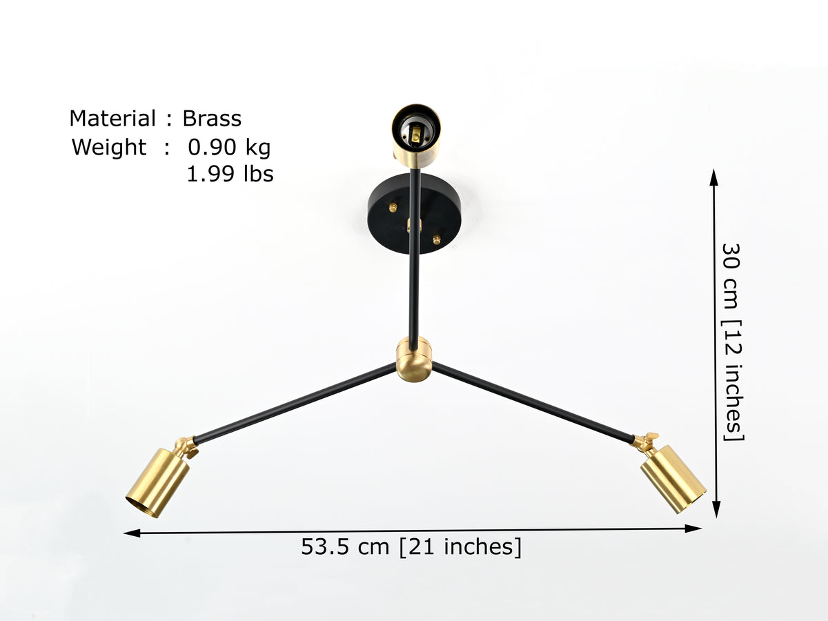 Cairo Beacon Mid-century Chandelier - 3 Lights - 32195