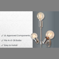 Customizable Mid-Century Brass Wall Sconce | Modern Industrial Cross Arm Light Fixture - 32505