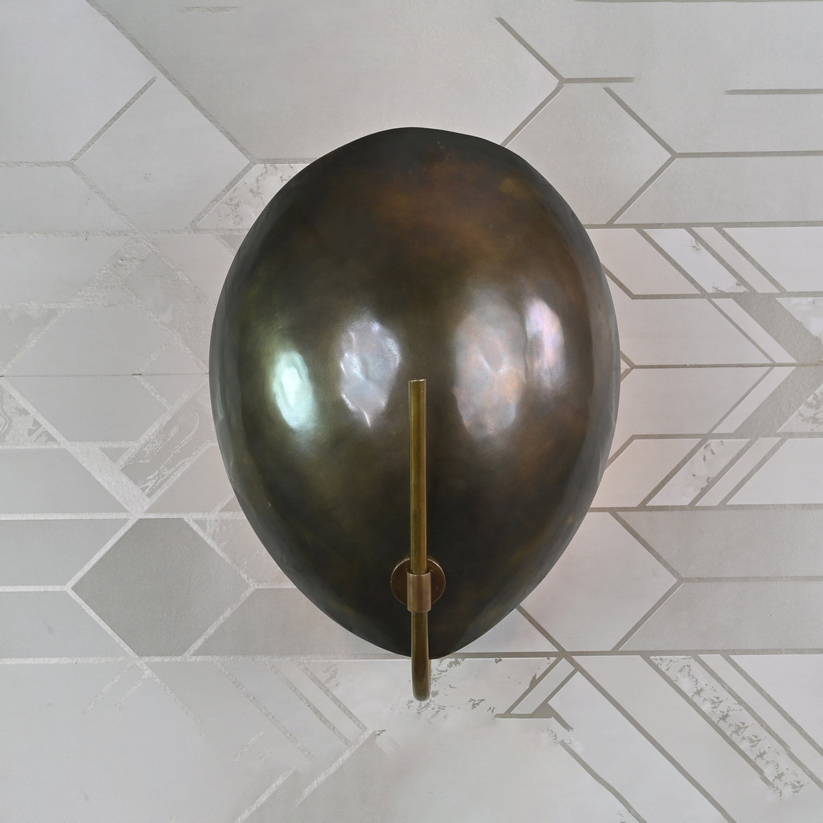 Modern Art-Inspired Wall Sconce with Sculptural Dome Shade | Customizable 13" Decorative Fixture - 32583