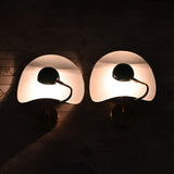 Contemporary Artistic Wall Sconce with Curved Backplate | Customizable Handcrafted Accent Lighting - 32585