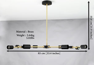 8 Lights Brass Pendant Lamp 33