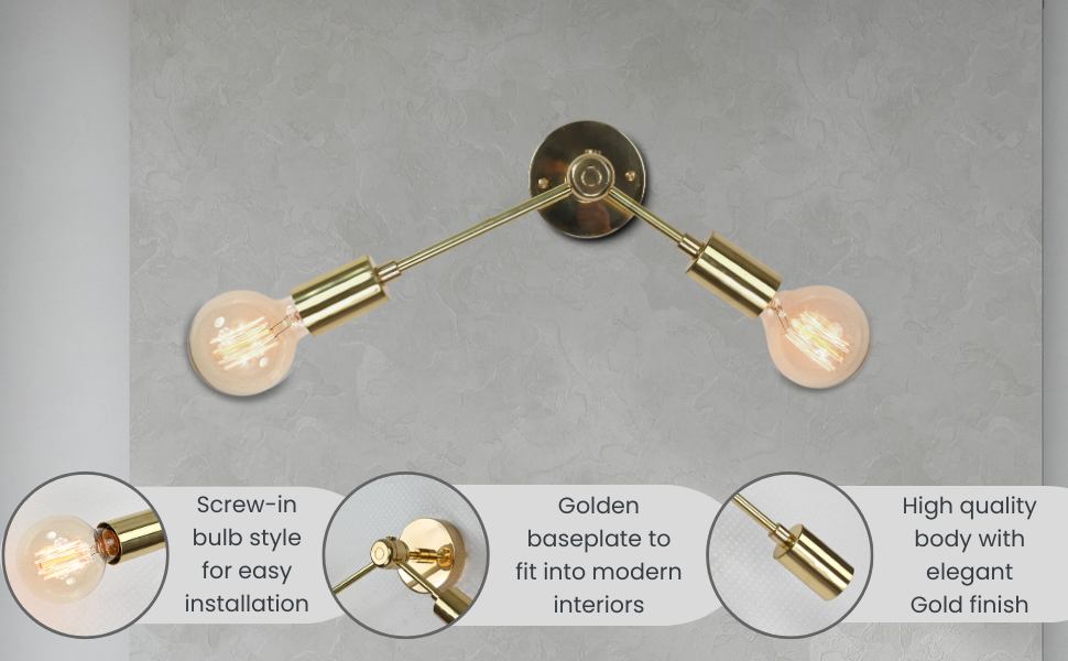 Modern Angled Brass Twin Arm Wall Sconce | Customizable Minimalist Fixture for Luxe Interiors - 32532