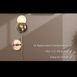 Elegant Goblet-Shaped Brass Wall Sconce | Customizable Vintage-Inspired Accent Lighting Fixture - 32526