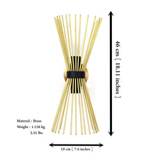Twin Light Brass Urchin Sconce 18