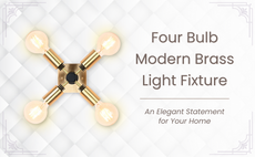 Customizable Mid-Century Modern Brass Wall Sconce | Geometric 4-Light Fixture for Bold Interiors - 32509