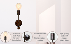Vintage Minimalist Brass Wall Sconce | Customizable Vertical Light Fixture for Chic Interiors - 32534